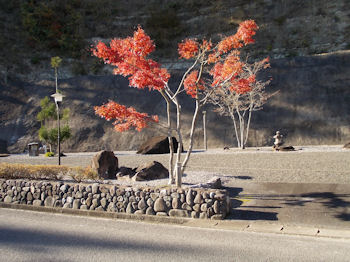 養老渓谷ハイキングコースのバンガロー村・弘文洞跡ルート